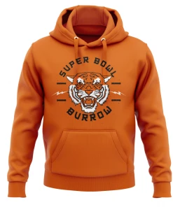 Pauer Sports Just Dropped Super Bowl Burrow Core Fleece Pullover Hooded Sweatshirt