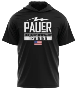 Pauer Sports Kids Pauer Training Fleece Short Sleeve Hooded Pullover