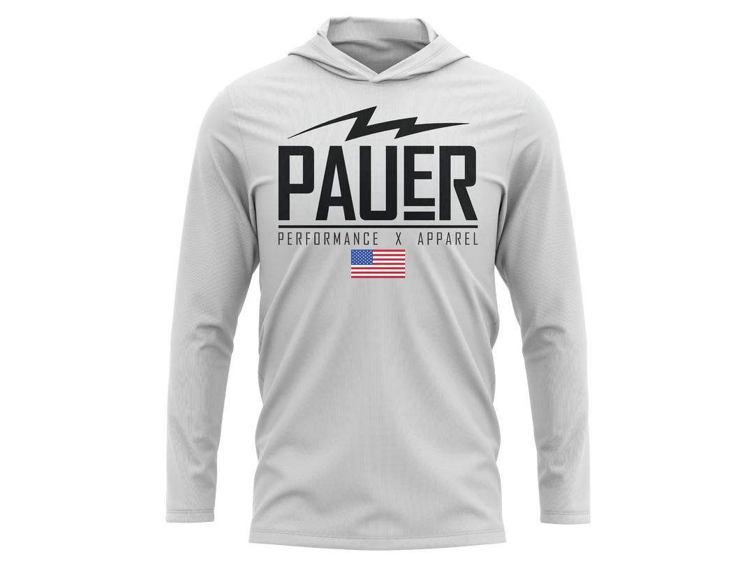 Pauer Sports Pauer Classic Logo Blend Wicking Long Sleeve Hoodie 3 Pauer Sports Pauer Classic Logo Blend Wicking Long Sleeve Hoodie