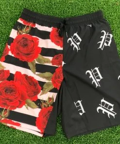 Pauer Sports Bottoms Pauer Roses Are Red Sport-Stretch Graphic Short