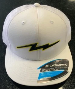 Pauer Sports Pauer Bolt White Champro Snap Back Headwear