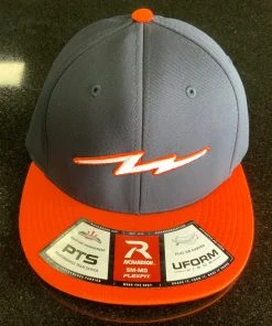 Pauer Sports Headwear Pauer Bolt Wt/Orange PTS20 Navy/Orange