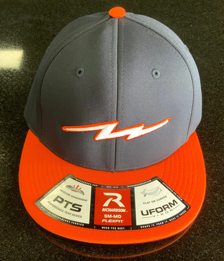 Pauer Sports Headwear Pauer Bolt Wt/Orange PTS20 Navy/Orange 3 Pauer Sports Headwear Pauer Bolt Wt/Orange PTS20 Navy/Orange