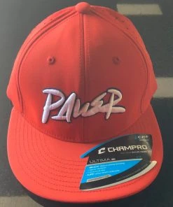 Pauer Sports Pauer Script Ultima Fitted Cap - Red/NAvy