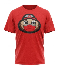 Pauer Sports Men Pauer Red Masked Mascot Tri Blend Tee