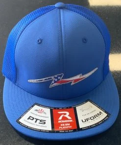Pauer Sports Pauer Royal/Royal W/FLAG Bolt Logo Richardson PTS20 Mesh Just Dropped