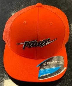 Pauer Sports Pauer Orange Script Bolt Champro Snap Back Headwear