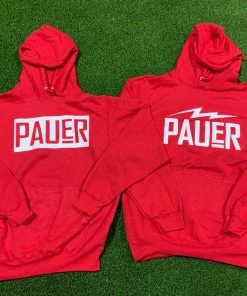 Pauer Sports Pauer Block Red Logo Hooded Sweatshirt