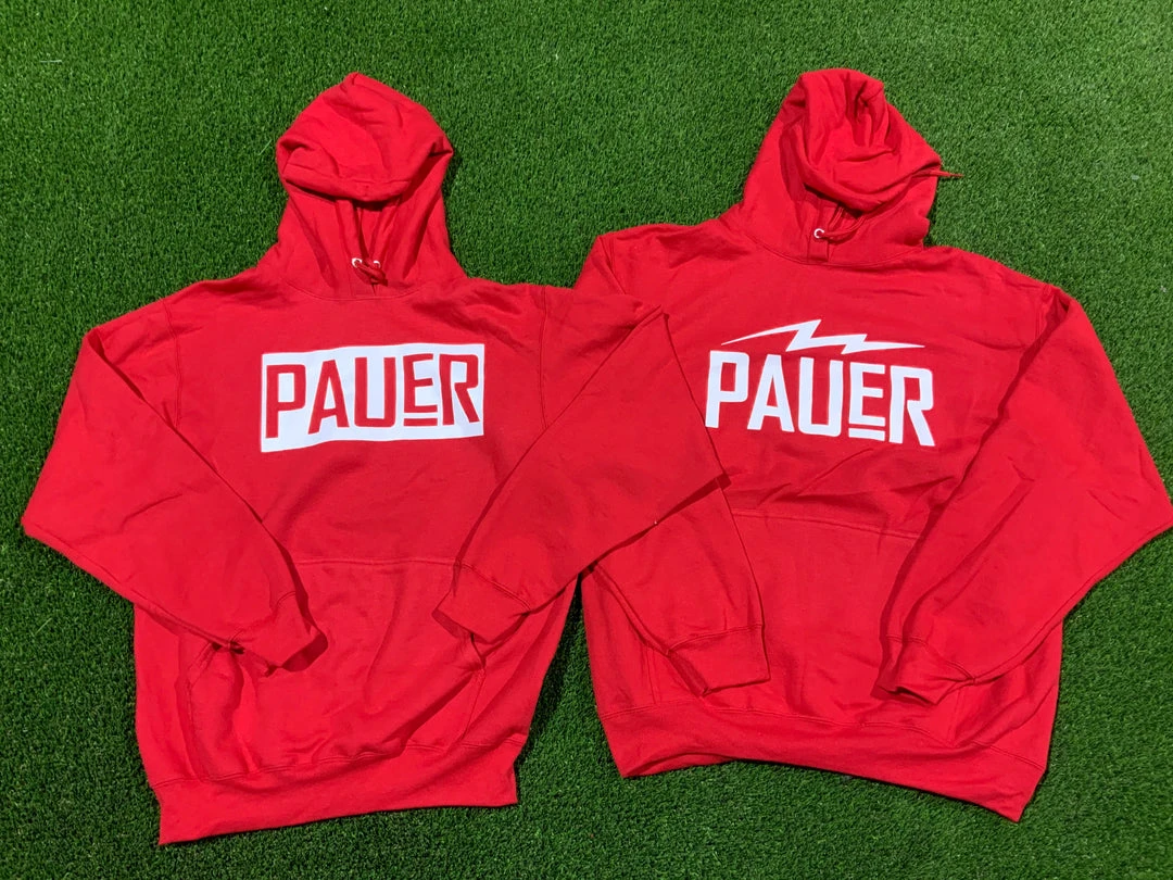 Pauer Sports Pauer Block Red Logo Hooded Sweatshirt 3 Pauer Sports Pauer Block Red Logo Hooded Sweatshirt