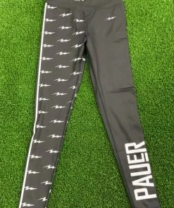 Pauer Sports Just Dropped Pauer Bolt Black Leg Legging