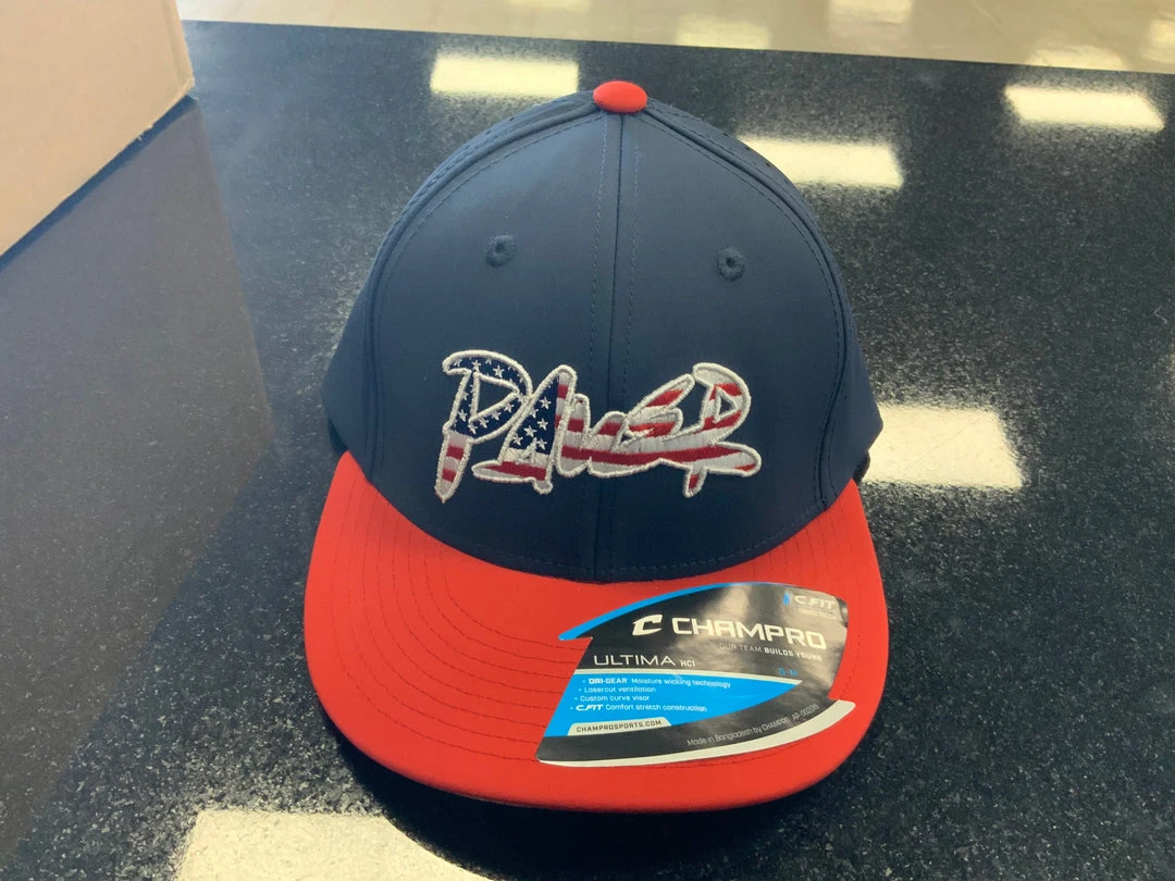 Pauer Sports Pauer Script USA Ultima Fitted Cap 3 Pauer Sports Pauer Script USA Ultima Fitted Cap