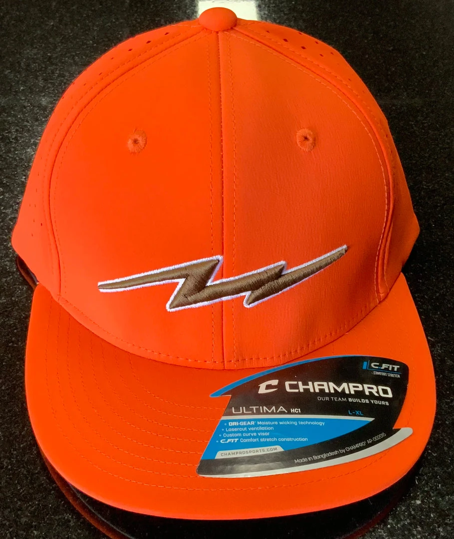 Pauer Sports Pauer Brownie Bolt Orange Champro HC1 Headwear 3 Pauer Sports Pauer Brownie Bolt Orange Champro HC1 Headwear
