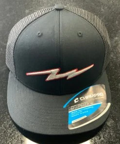 Pauer Sports Headwear Pauer Bolt Black Champro Snap Back