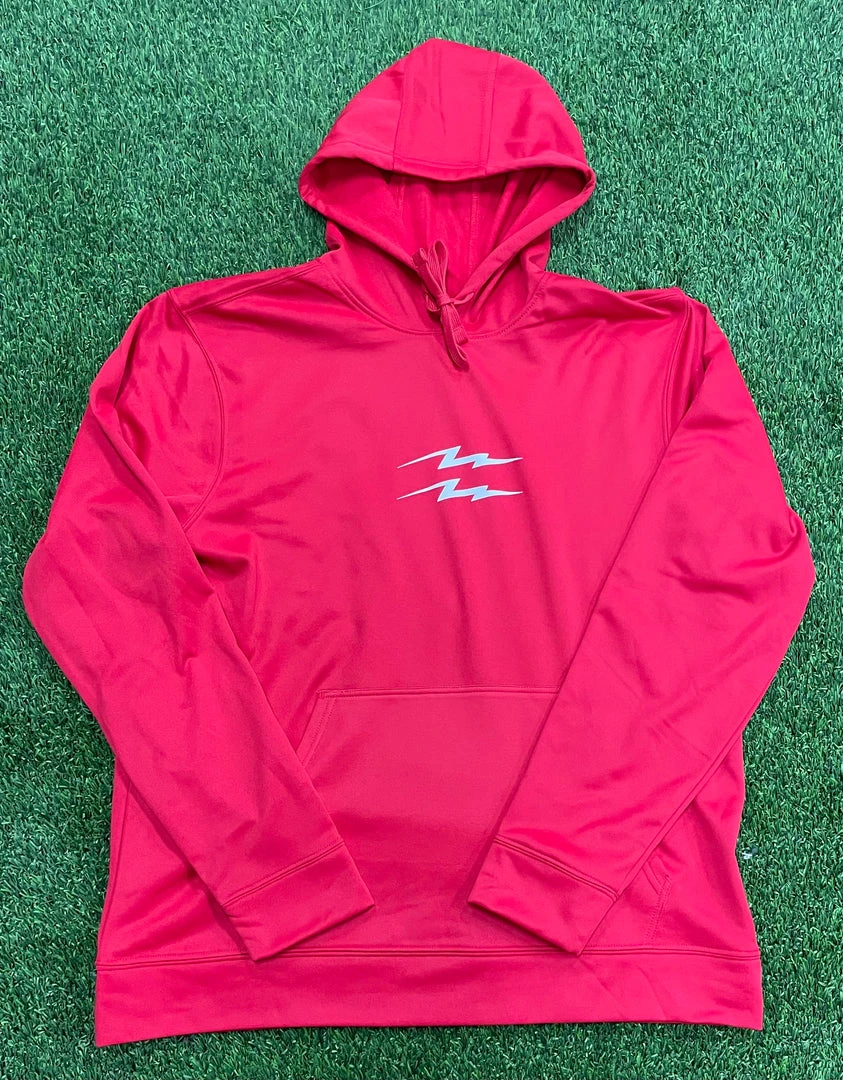 Pauer Sports Outerwear Pauer Bolt Dry Fit Hoody Red 3 Pauer Sports Outerwear Pauer Bolt Dry Fit Hoody Red