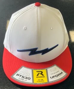 Pauer Sports Pauer White/Red W/Black/Carolina Bolt Logo Richardson PTS30