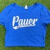 Pauer Sports Just Dropped Pauer Script Royal Crop Top