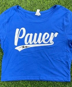 Pauer Sports Just Dropped Pauer Script Royal Crop Top