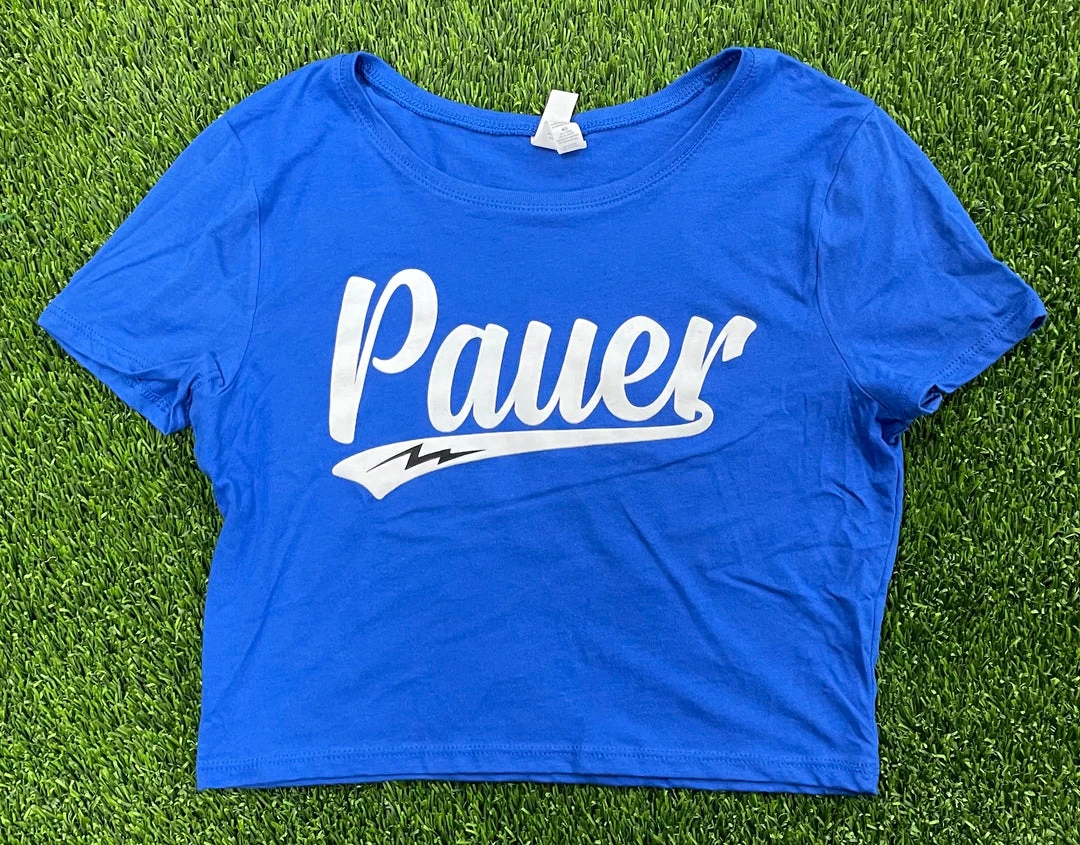 Pauer Sports Just Dropped Pauer Script Royal Crop Top 3 Pauer Sports Just Dropped Pauer Script Royal Crop Top