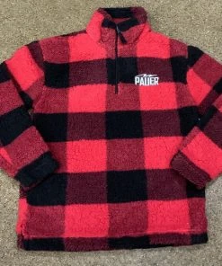 Pauer Sports Pauer Sherpa Red/Black Quarter Zip Pullover Just Dropped