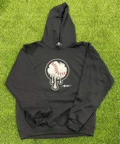 Pauer Sports Just Dropped Pauer Black Baseball Drip Hoodie