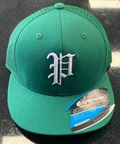 Pauer Sports Headwear Pauer Bolt Performance Trucker Snap Back Cap Green