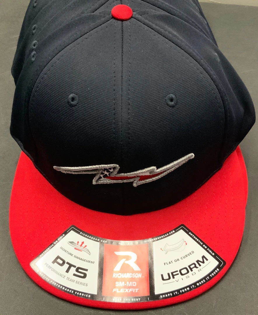 Pauer Sports Headwear Pauer Bolt Flag PTS20 Navt/Red 3 Pauer Sports Headwear Pauer Bolt Flag PTS20 Navt/Red