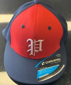 Pauer Sports Pauer Red/Navy Old English P Champro HC2 Headwear