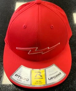 Pauer Sports Headwear Pauer Bolt Red On Red PTS 30