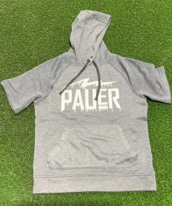 Pauer Sports Just Dropped Pauer Grey/White Drip Short Sleeve Hooded Sweatshirt