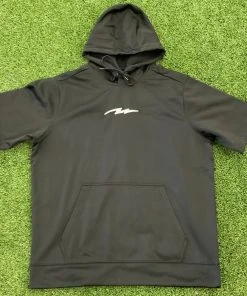 Pauer Sports Just Dropped Pauer Black/Grey Bolt Short Sleeve Hooded Sweatshirt