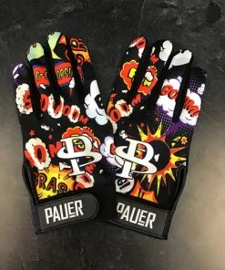 Pauer Sports Boom Black Full Dye Batting Gloves GEAR