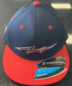 Pauer Sports Headwear Pauer Navy/Red AMERICA Bolt Champro Hc2