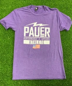Pauer Sports Purple Pauer Performance ATHLETE Short Sleeve T-Shirt Men