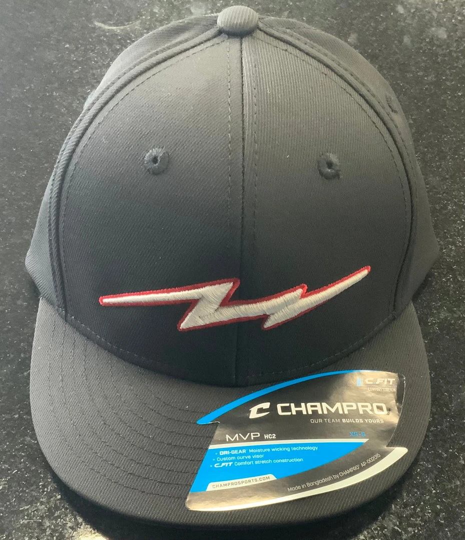 Pauer Sports Headwear Pauer Bolt Black Champro HC2 3 Pauer Sports Headwear Pauer Bolt Black Champro HC2