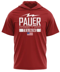 Pauer Sports Kids Pauer Training Fleece Short Sleeve Hooded Pullover