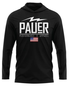 Pauer Sports Pauer Classic Logo Blend Wicking Long Sleeve Hoodie
